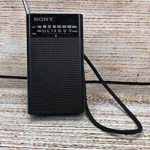 Sony ICF-P26 Portable Pocket AM FM Radio Black Handheld Battery