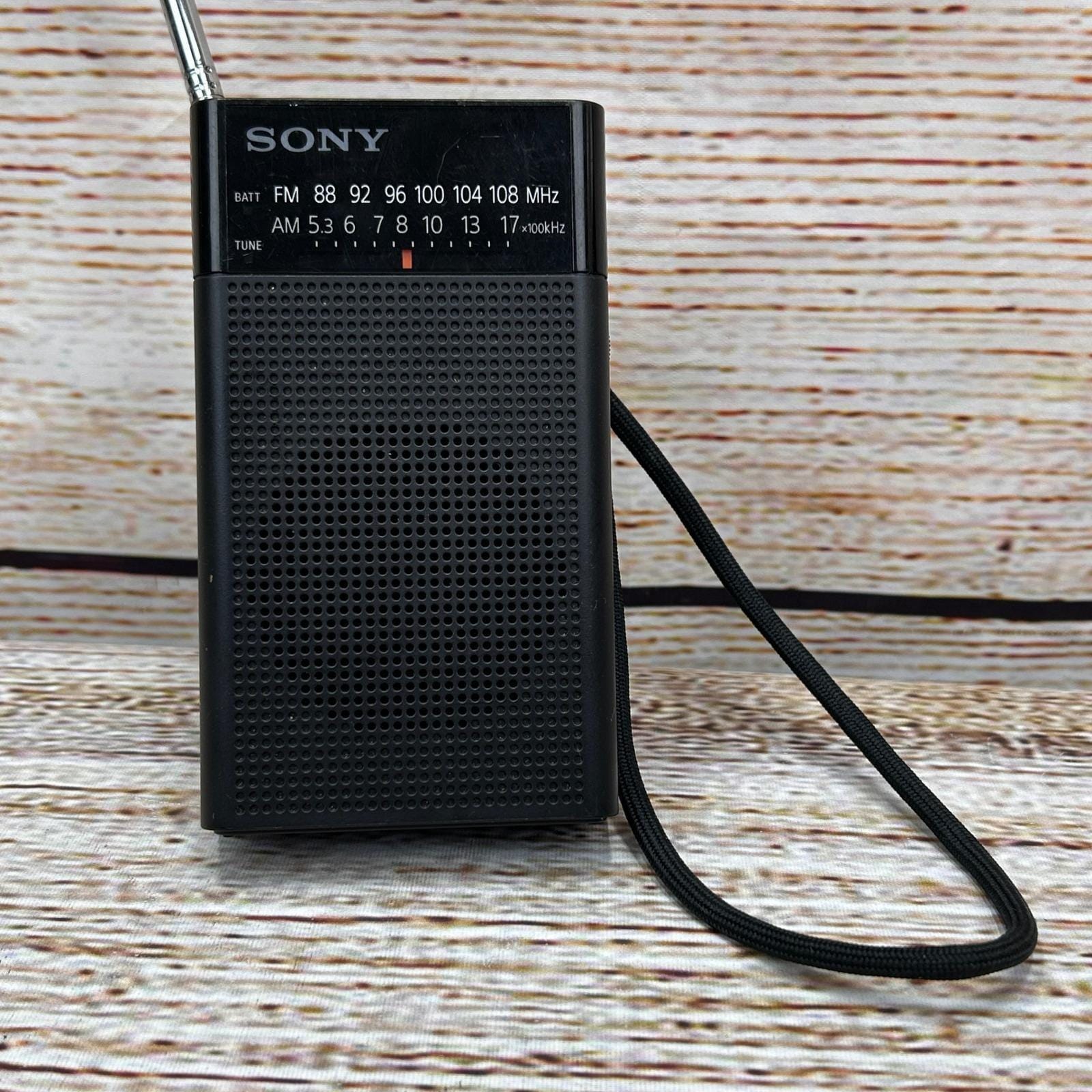 Sony ICF-P26 Portable Pocket AM FM Radio Black Handheld Battery