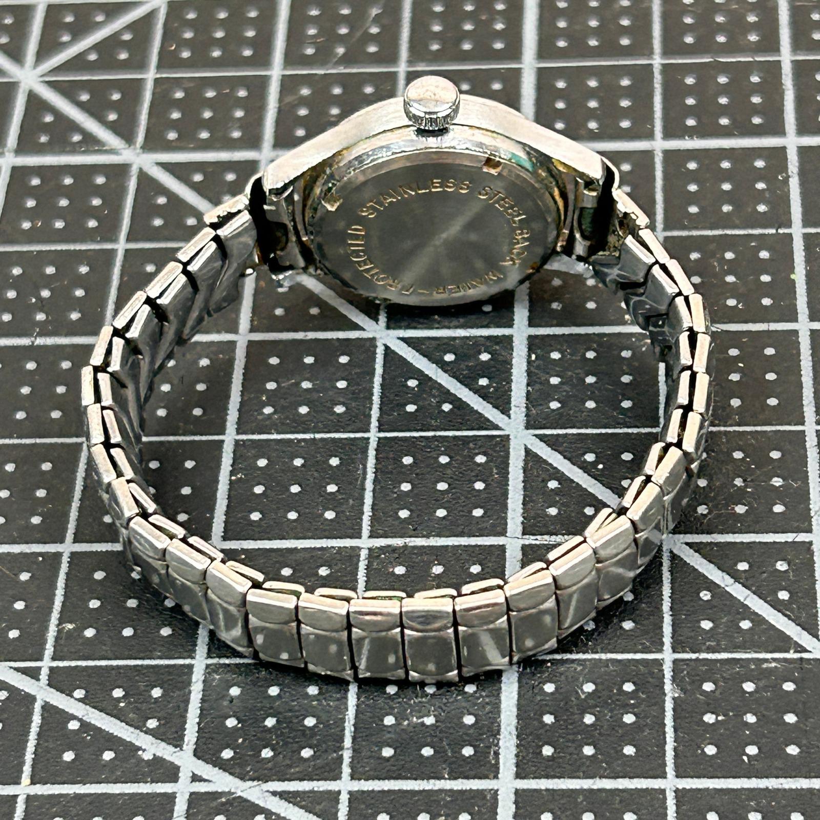 Vintage Buren Watch Silver Tone Cream Dial Arabic Numerals  display picture 1