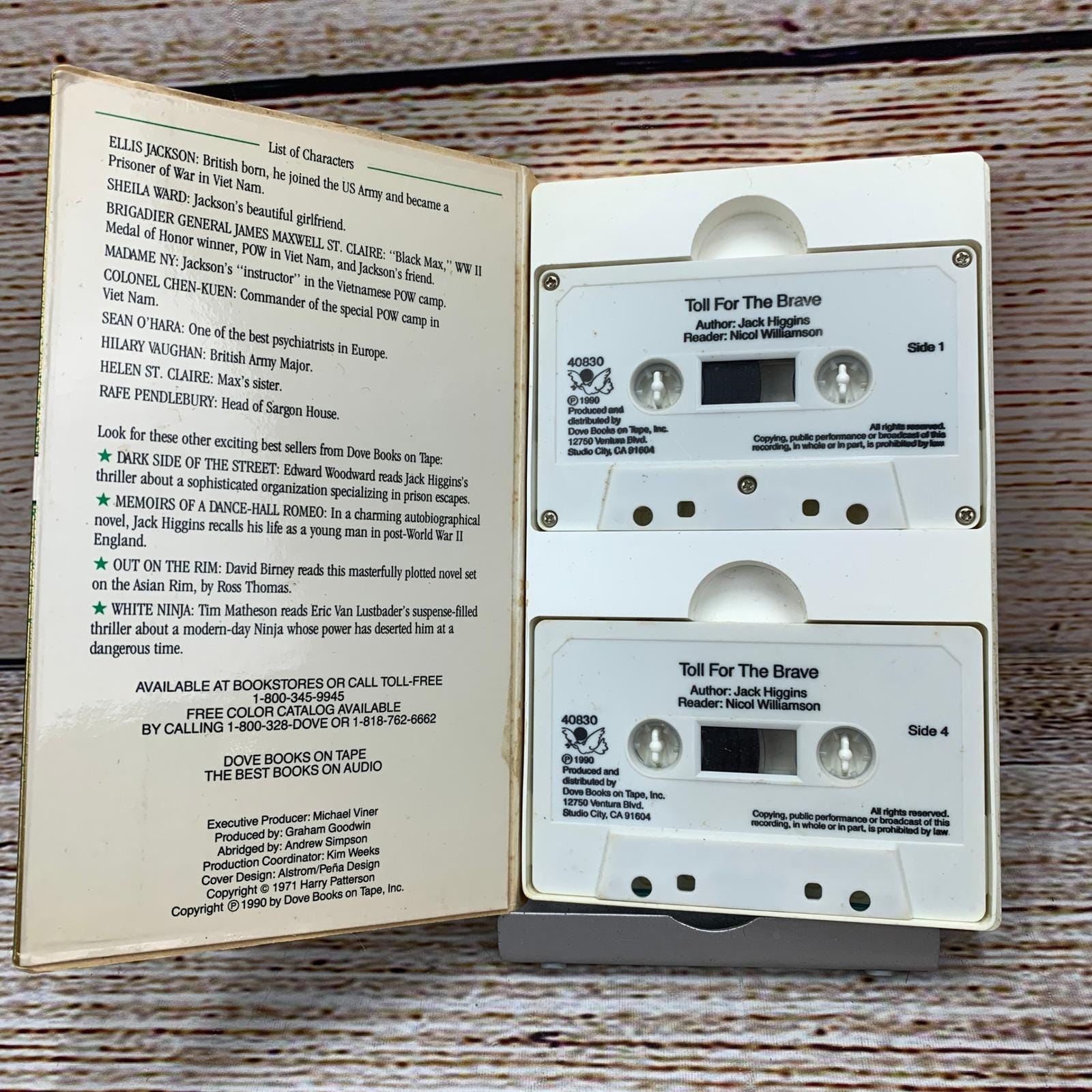 Jack Higgins - Toll for the Brave 1990 Audio Book 2-cassette Tape
