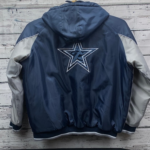 NFL Dallas Cowboys Jacket Full Zip Hooded Puffer Coat Mens [size
