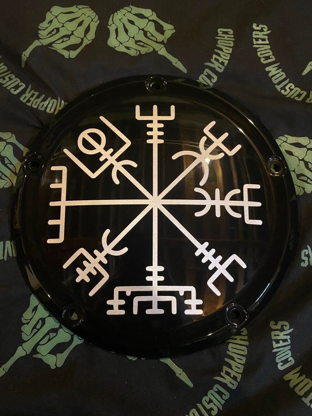 Harley Compass Harley Custom Derby Cover Viking Compass Design - Etsy