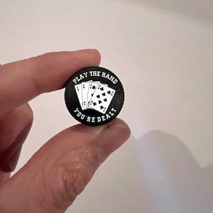 Harley custom Play the hand you’re dealt  seat bolt