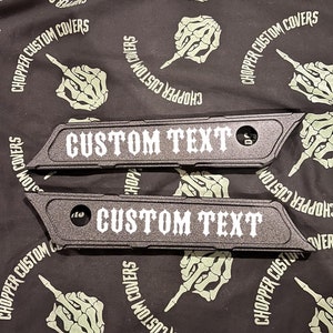 Custom Harley Saddlebag Latch Covers: Made to Order, Your Design cannot laser color