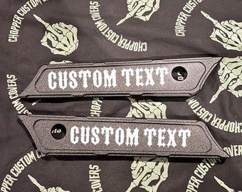 Custom Harley Saddlebag Latch Covers: Made to Order, Your Design cannot laser color