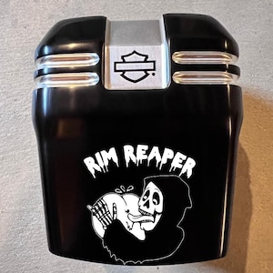 Harley custom horn cover Rim Reaper Design