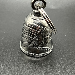 Pewter Motorcycle Gremlin Bell Lady Rider Rose Flower Made In USA - Foto 13