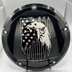 Harley custom derby cover Eagle flag design