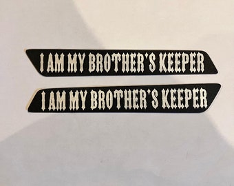 Harley touring saddlebag latch inserts I Am My Brother's Keeper