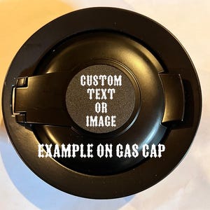Dodge Challenger Fuel Door Insert: Custom Laser Engraved Aluminum