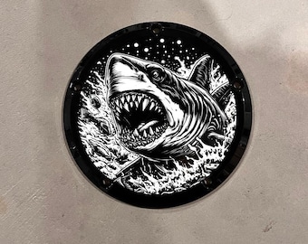Harley custom derby cover shark  design