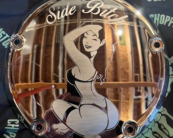 Harley custom derby cover Side Bitch Thong design
