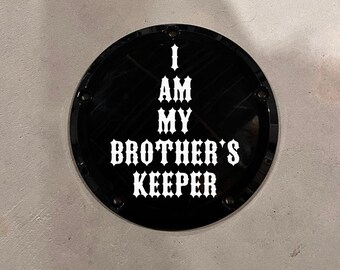Harley custom derby cover I AM My Brother's Keeper design