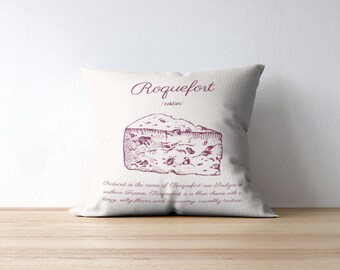 Unique Accent Pillow, Elegant Cheese Collection (Roquefort)