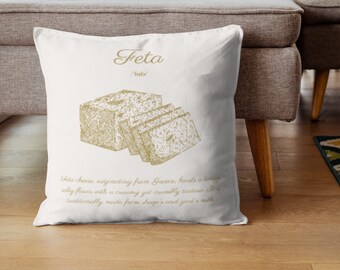 Accent Throw Pillow, Elegant Cheese Collection (Feta)