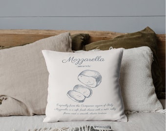 Decor Accent Pillow, Elegant Cheese Collection (Mozzarella)