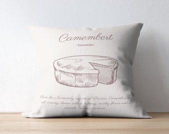 Funny Accent Pillow, Elegant Cheese Collection (Camembert)