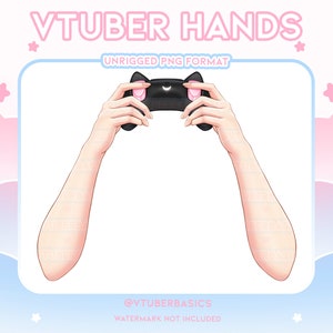 Kitty Gaming Controllers - Zwart - Roze - Wit - Blauw - Rood | Vtuber |  Twitch | Youtube | Steun | Item | Hand | 2D | PNG | Gamen