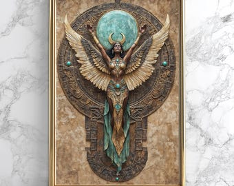 Egyptian Goddess Art Print: Divine Feminine Energy, Ancient Egypt Decor