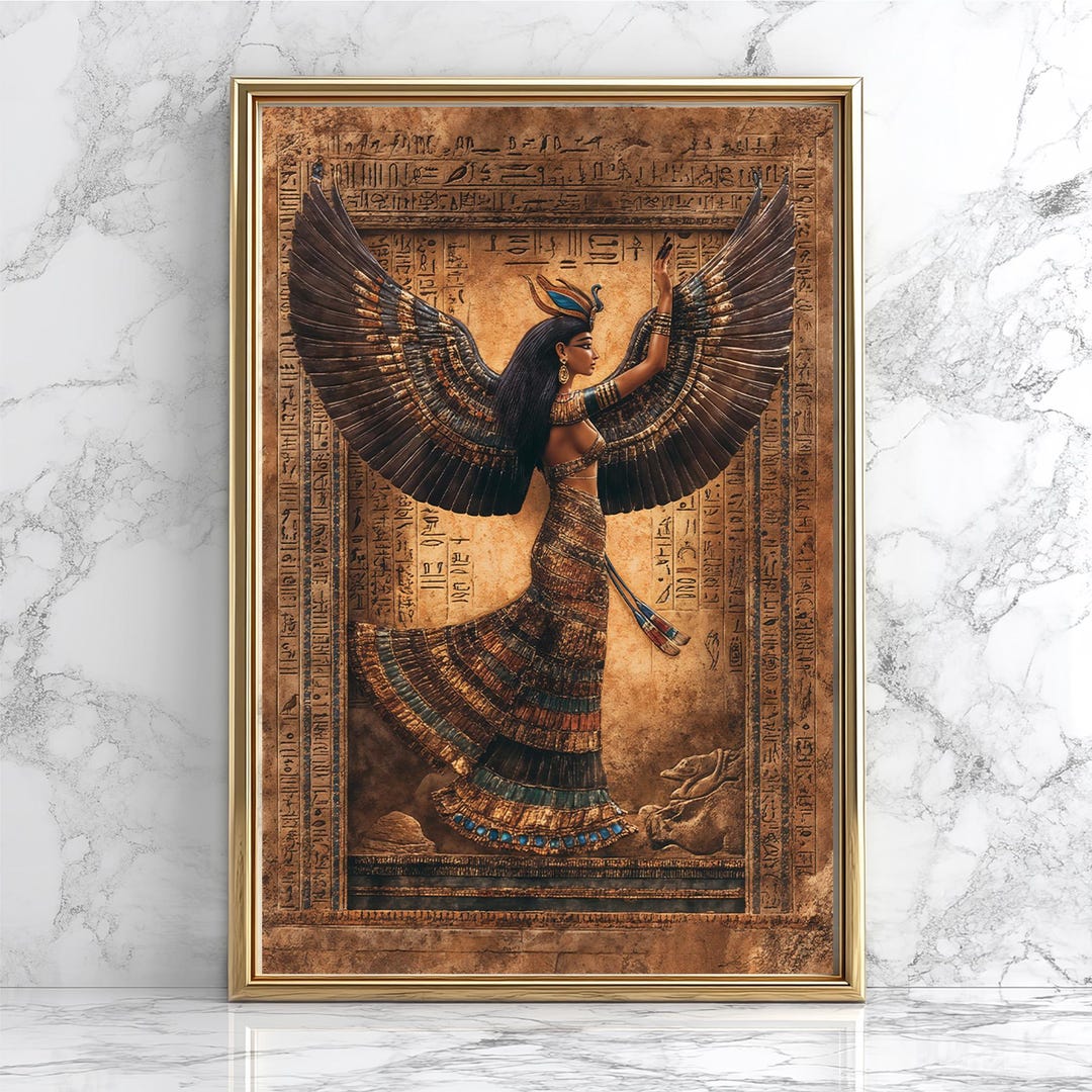 Isis Egyptian Goddess Poster, Priestess Art, Ancient Egypt Wall Art ...