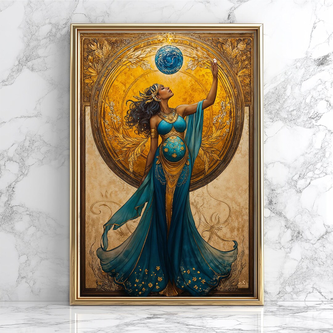 Gaia Goddess Poster, Mother Earth Print, Greek Goddess Gaia Wall Decor ...