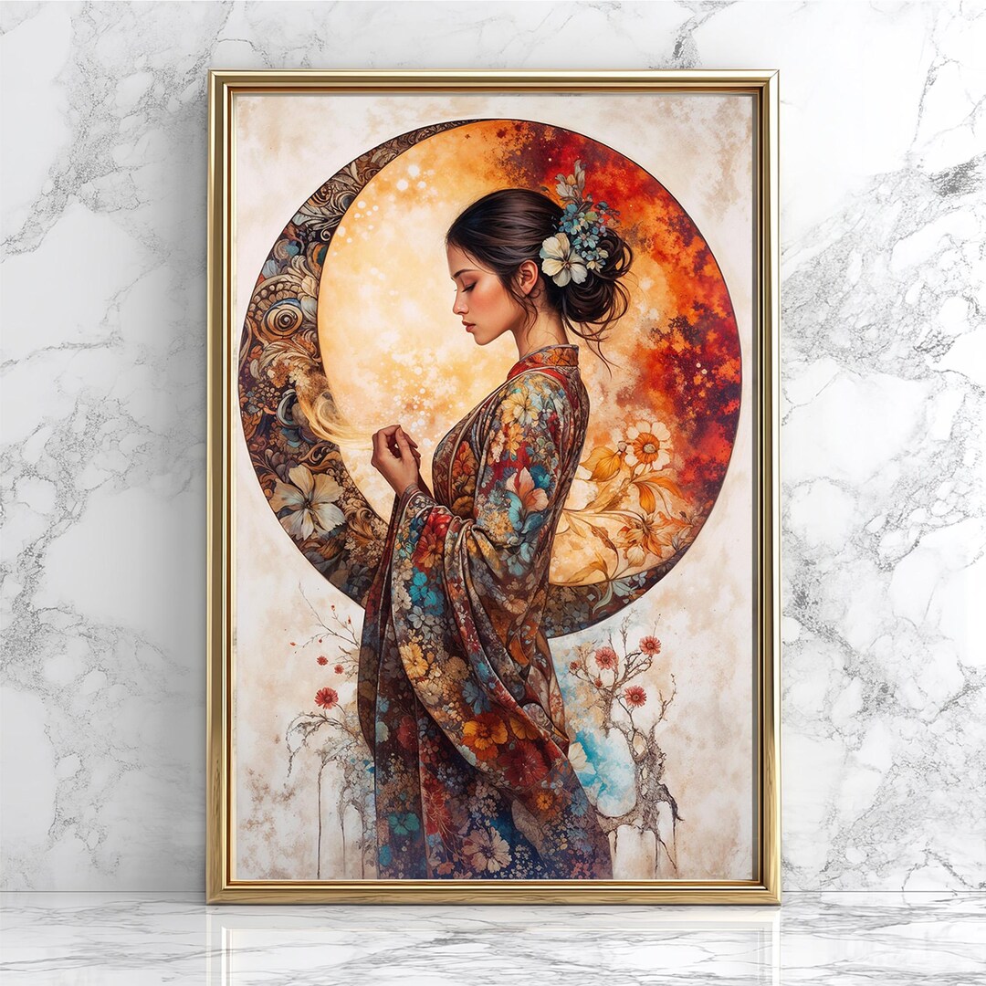 Amaterasu Poster: Japanese Sun Goddess Art, Shinto Mythology - Etsy