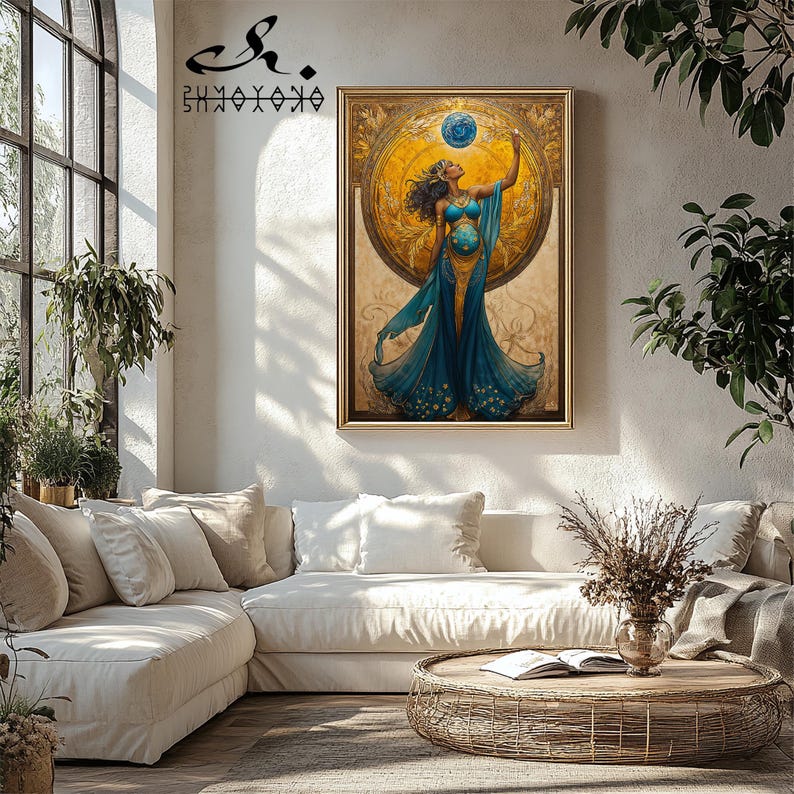 Gaia Goddess Canvas Art: Art Nouveau Mythology Print - Etsy