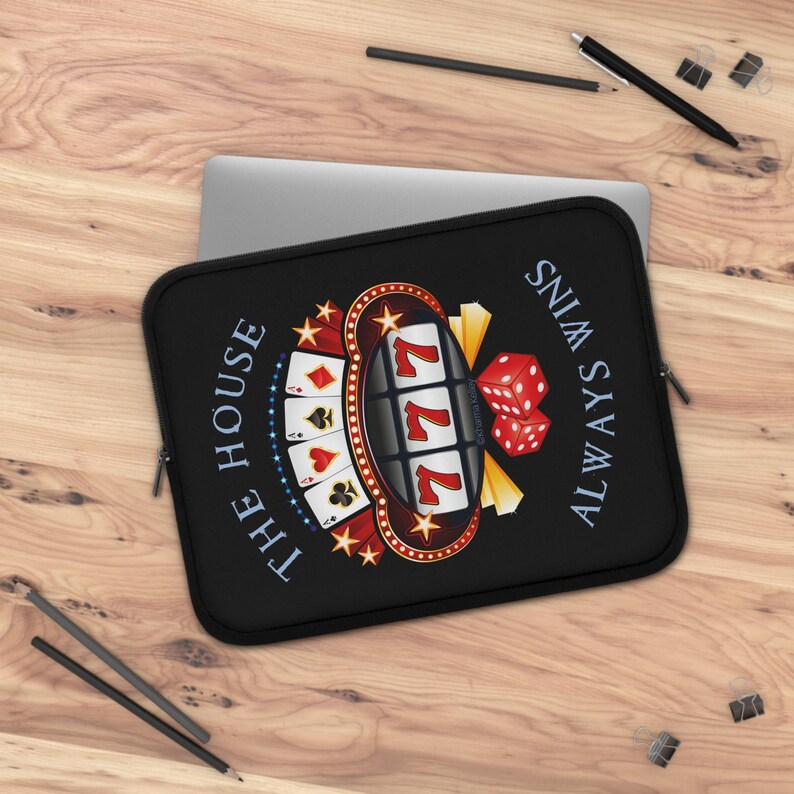 The House Always Wins, Devil's Playground Author Swag, Casino Fan Laptop Sleeve image 3
