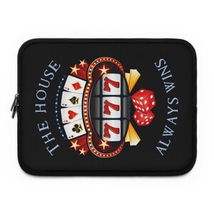 The House Always Wins, Devil's Playground Author Swag, Casino Fan Laptop Sleeve image 1