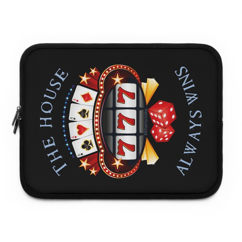 The House Always Wins, Devil's Playground Author Swag, Casino Fan Laptop Sleeve image 1