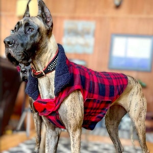Great Dane/big Dog Double Layered Fleece Cold Weather Vest/coat