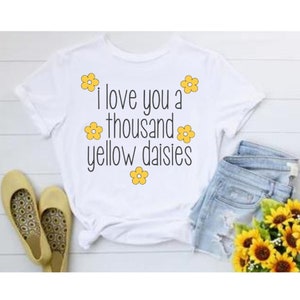 Gilmore Girls I love you a thousand yellow daisies- Fichier numérique SVG PNG