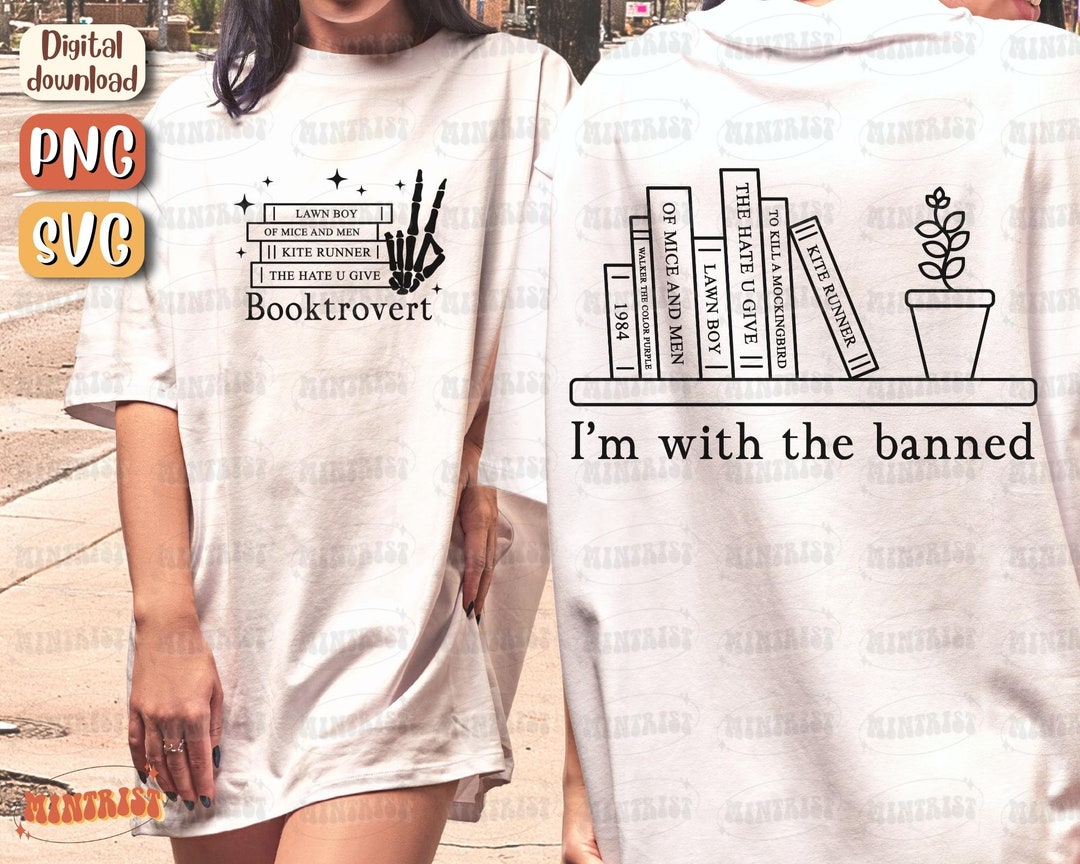 I'm With the Banned Svg, Book Quote, Booktrovert Digital Download ...