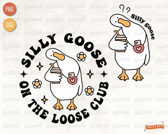 Dumme Gans SVG PNG, Dumme Gans auf dem Loose Club, Trendy SVG, In meiner dummen Gans Ära, lustige Gans Png, Sublimation, digitaler Download