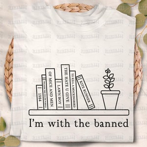 I'm With the Banned Svg, Book Quote, Booktrovert Digital Download ...
