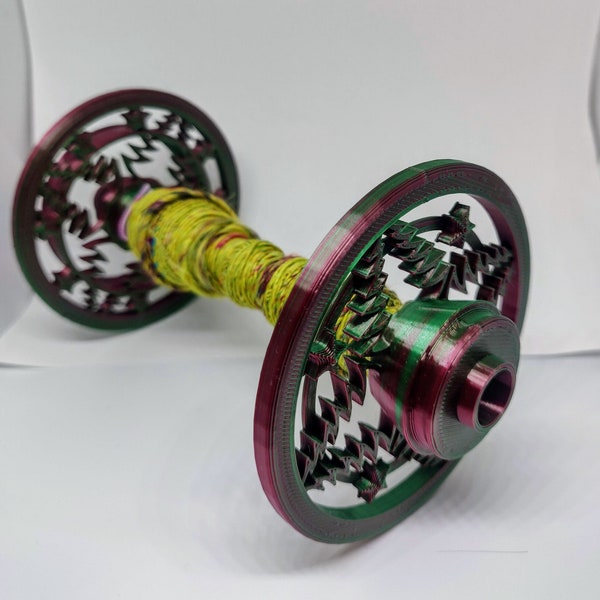 Christmas Themed Bobbin for Spinning wheels. **Any wheel**