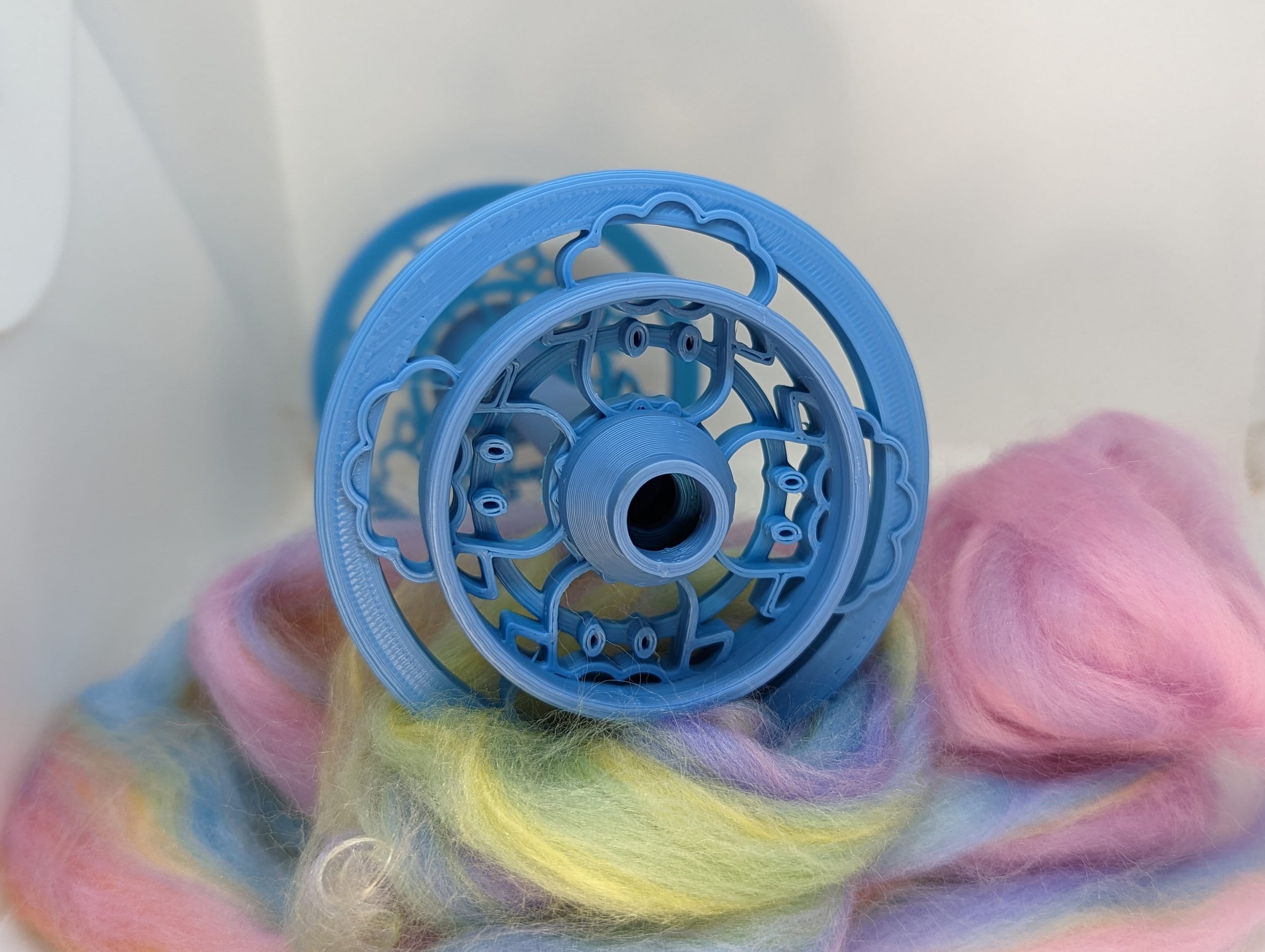Spinning Wheel Bobbin With Adorable Sheep Faces Add Some Etsy