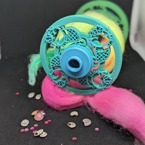 Spinning Wheel Bobbin with Mermaid Kitty&#39;s - Add Some wonder to Your Spinning Projects! **Any Wheel**