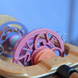 Unicorn Themed Bobbin for Spinning wheels  **Any Wheel**