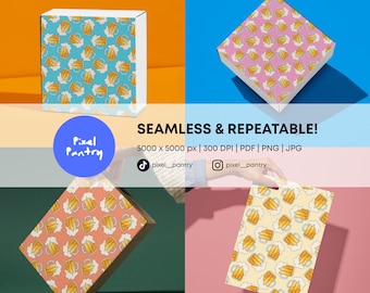 Retro Beer Seamless Pattern, Hoppy Hour Fabric Design, Cheers Digital Paper (Digital Download)