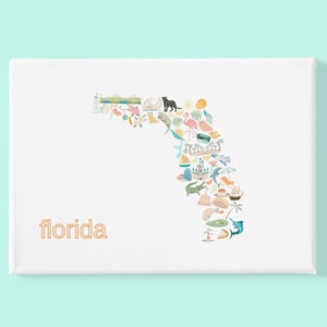State Map Prints, Florida Print, Home State Art, Going Away Gift, Housewarming Gift, Custom Wall Art, Digitale Download