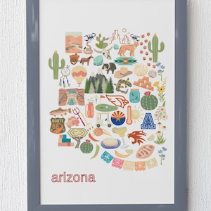 State Map Prints, Arizona Print, Home State Art, Going Away Gift, Housewarming Gift, Custom Wall Art, Digital Download