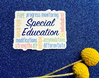 Special Education Teacher Sticker, Waterproof Vinyl Decal