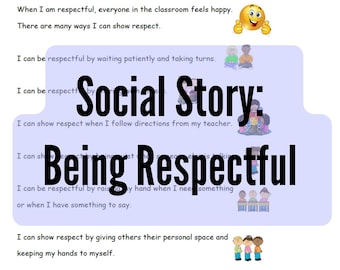 Historia social respetuosa, recurso educativo especial para el aula (descarga instantánea)