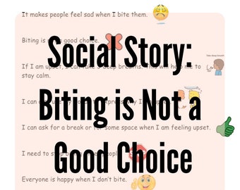 Mordere non è una buona scelta. Storia sociale, risorsa per la classe (download immediato)