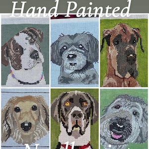 A Custom dog Needlepoint canvas