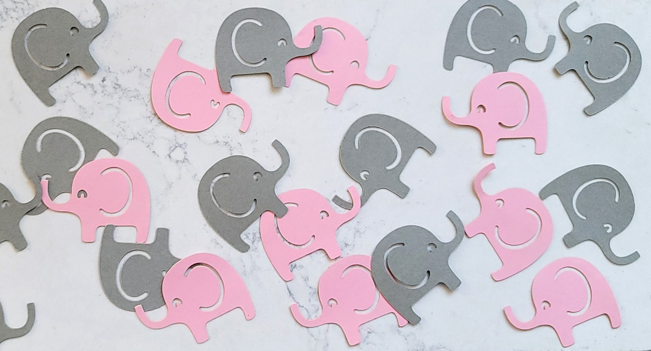 Baby Shower Confetti Elephant Confetti Girl Baby Shower Pink Elephant Confetti Gray Elephant Confetti
