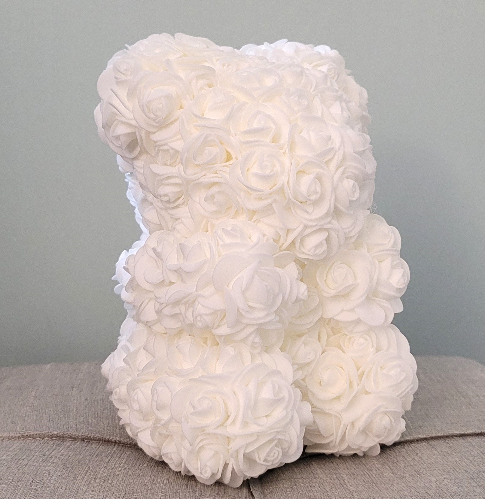 Teddy Bear - Rose Teddy Bear, Baby Shower Decor- Boy Baby Shower - Baby ...