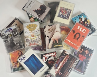 Vintage 90s Cassette Tapes: Rock, Rap, Hip-Hop Full Albums