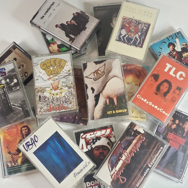 Cassette tapes from the 1990s rock, rap, hip-hop (Full albums) | Vintage music | Vintage Cassette tapes |